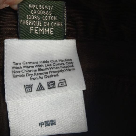 Eddie Bauer VTG SZ 12 100% Cotton Corduroy Long Pencil Skirt In Chocolate Brown - Picture 7 of 7